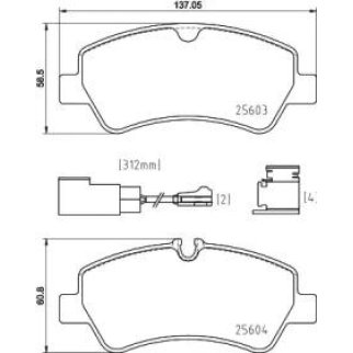 Колодки тормозные задние к-кт brembo P 24 187 фото