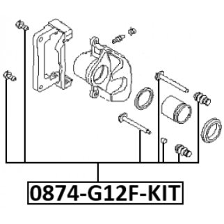 Втулка направляющая суппорта тормозного переднего комплект фото 2