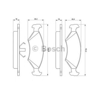 Колодки тормозные передние к-кт BOSCH 0 986 466 402 фото