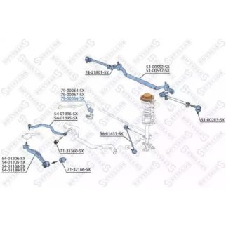 79-00066-SX_втулка стабилизатора переднего! d24 BMW E32 all 86-94/E34 2.5iX 91-97 фото