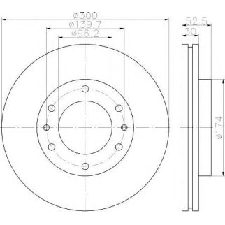 Диск тормозной PAGID 8DD 355 116-481 фото