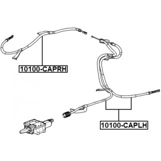10100-CAPLH_трос ручного тормоза! левый Chevrolet Captiva 2.4 07> фото 2