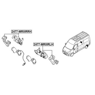 Суппорт тормозной задний FEBEST 2477-MRIIIRLH фото 2