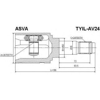 ШРУС внутренний ASVA TYIL-AV24 фото