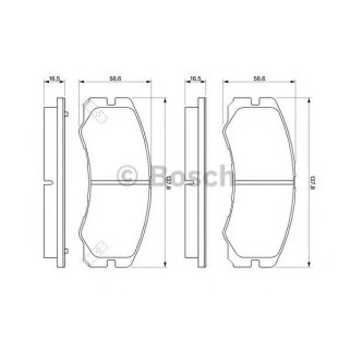 Колодки тормозные передние к-кт BOSCH 0 986 424 366 фото