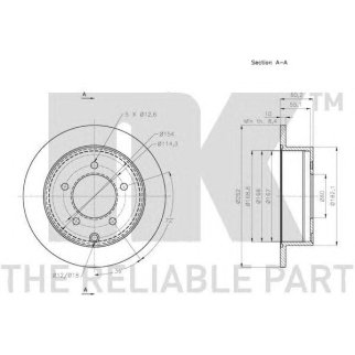 Диск тормозной задний NK 203058 фото