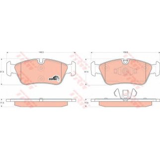 Колодки тормозные передние к-кт TRW GDB1625 фото