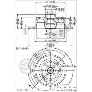 Диск тормозной brembo 08.5309.10 фото
