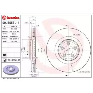 Диск тормозной brembo 09.B556.11 фото