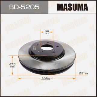 Диск тормозной Masuma BD-5205 фото