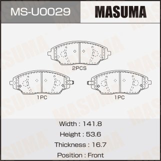 Колодки дисковые MASUMA, NP6076, P10070 front фото