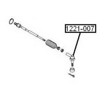 Наконечник рулевой ASVA 1221-007 фото