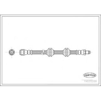 19035289_шланг тормозной задний!L=635 MB X164 GL320-GL500 06>/W164 ML280-ML500 05> фото