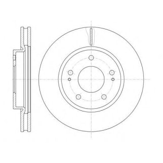 61229.10_диск тормозной передний! Mitsubishi Airtrek/Lancer/Spase Runner 1.5/1.8/2.0/2.4GDi 00> фото