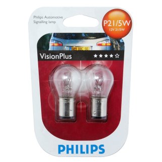 Лампа 12V P21/5W 21/5W PHILIPS 2 шт. блистер 12499VPB2 фото