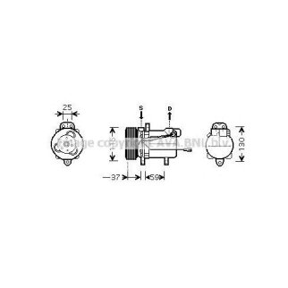 Компрессор системы кондиционирования AVA SZAK092 фото