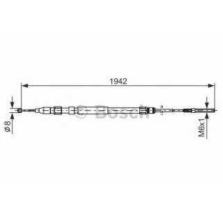 Трос стояночного тормоза BOSCH 1 987 477 820 фото