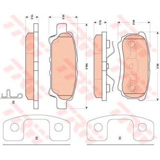 Колодки тормозные задние к-кт TRW GDB4143 фото