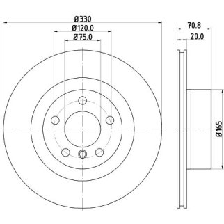 Диск тормозной задний вентилируемый TRIALLI DF 263918 фото 3