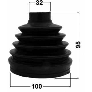 Пыльник шрус наружный комплект pvc 100x95x32 фото 2