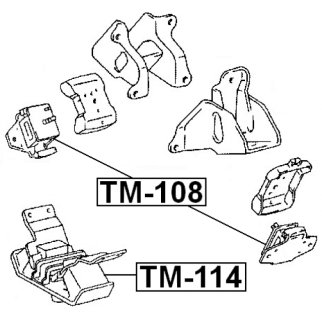 TM-114_подушка двигателя задняя!Toyota Land Cruiser Prado 90 96-02 фото 2 TM-114_подушка двигателя задняя!Toyota Land Cruiser Prado 90 96-02 фото 2