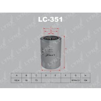 Фильтр масляный LYNXauto LC-351 фото
