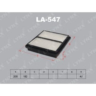 Фильтр воздушный LYNXauto LA-547 фото