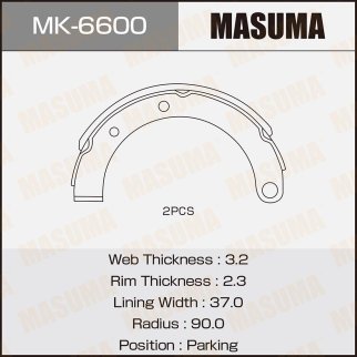 Колодки барабанные к-кт Masuma MK-6600 фото