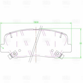 Колодки торм. для а/м Geely Atlas Pro (19-) диск. перед. TRIALLI PF 2306 фото 3 Колодки торм. для а/м Geely Atlas Pro (19-) диск. перед. TRIALLI PF 2306 фото 3