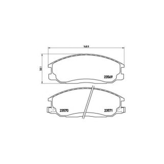 Колодки тормозные передние к-кт Brembo P 30 013 фото