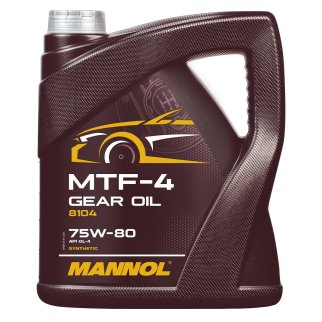 Масло трансмиссионное MANNOL MTF-4 75W80 GL-4 синт. 4л фото