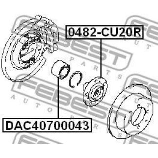 Подшипник ступицы FEBEST DAC40700043 фото