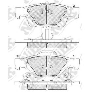 Колодки тормозные задние к-кт NiBK PN0834 фото