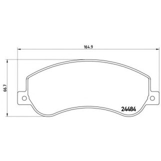 Колодки тормозные передние к-кт Brembo P 85 115 фото 1
