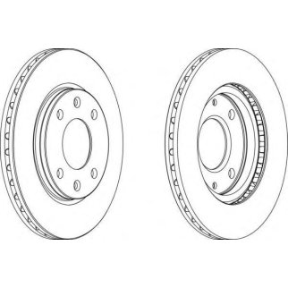 Диск тормозной передний вентилируемый FERODO DDF214 фото