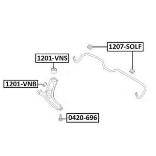 Сайлентблок ASVA 1201-VNS фото