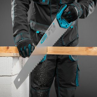 Ножовка по дереву "PIRANHA",550 мм,сегм.строение рабочей кромки,7-8 TPI,зуб-3D,2-х к. рук-ка// GROSS фото 1