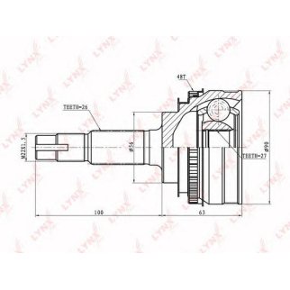 ШРУС наружный передний LYNXauto CO-7511A фото