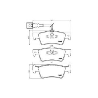 Колодки тормозные задние к-кт brembo P 85 091 фото