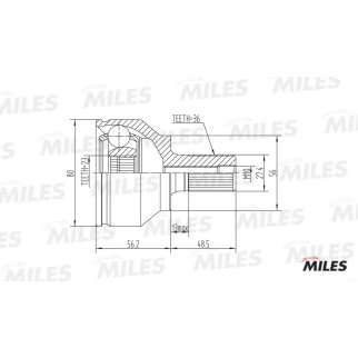 ШРУС наружный MILES GA20107 фото