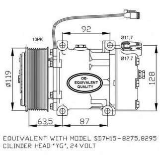 Компрессор системы кондиционирования NRF 32705 фото