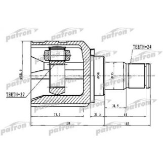 ШРУС внутренний передний PATRON PCV1742 фото