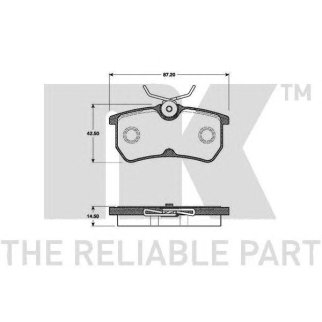 Колодки тормозные дисковые задние без датчиков износа / FORD Focus-I 98~05,Fiesta-V/VI/VII 04~ фото