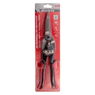 Ножницы по металлу, удлиненные, 285 мм, пряморежущие, обрезиненные рукоятки// Matrix фото 5