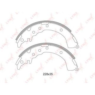 Колодки барабанные к-кт LYNXauto BS7513 фото