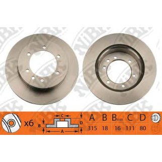 Диск тормозной NiBK RN1240 фото