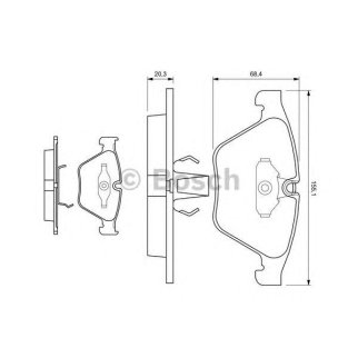 Колодки тормозные передние к-кт BOSCH 0 986 494 036 фото