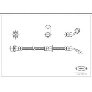Шланг тормозной CORTECO 19033054 фото