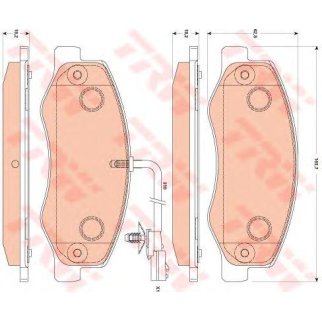 Колодки тормозные задние дисковые к-кт TRW GDB1885 фото