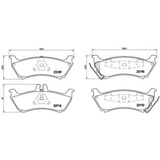 Колодки тормозные задние к-кт Brembo P 50 044 фото